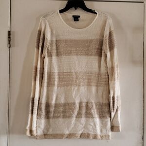 Cream & Taupe lightweight sweater
